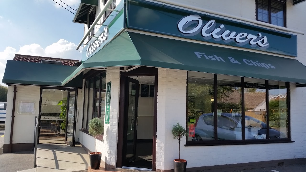 Oliver's Fish & Chips shopfront on London Road
